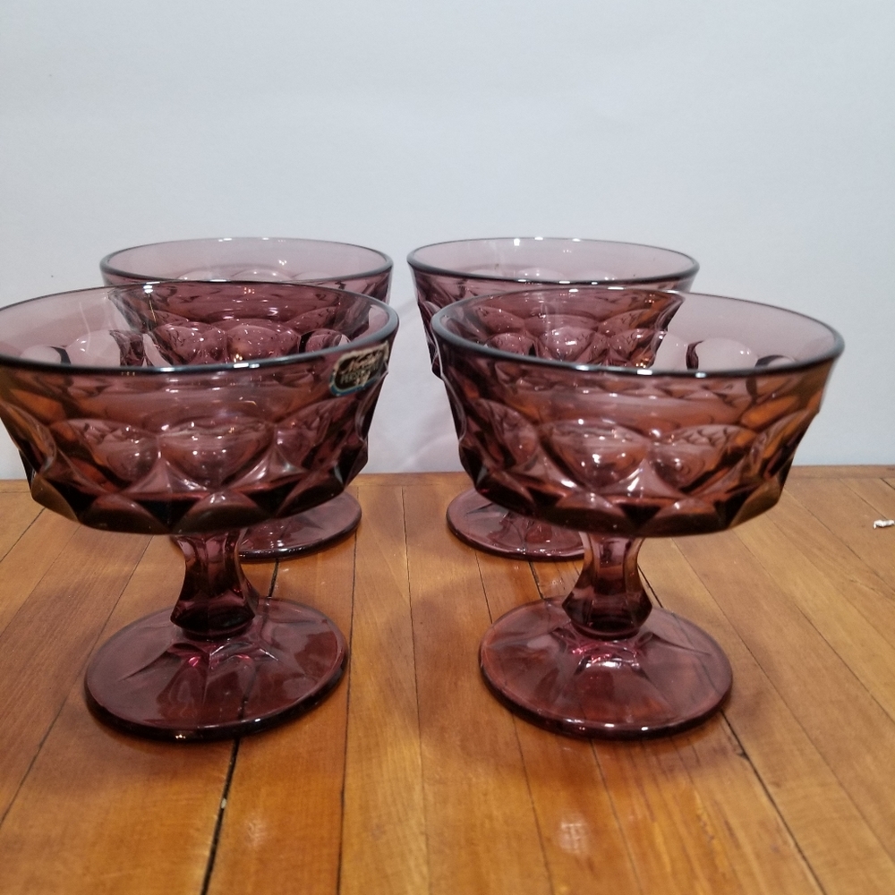 Noritake Perspective Plum Purple Sherber/Champagne glasses